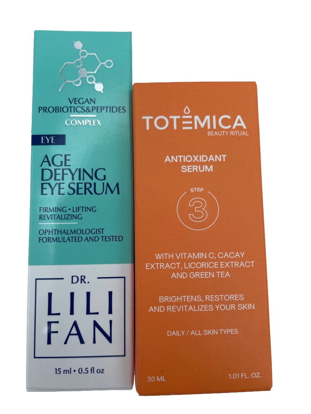 Totemica Antioxidant Brightening Serum & Dr. Lili Fan Age Defying Eye Serum